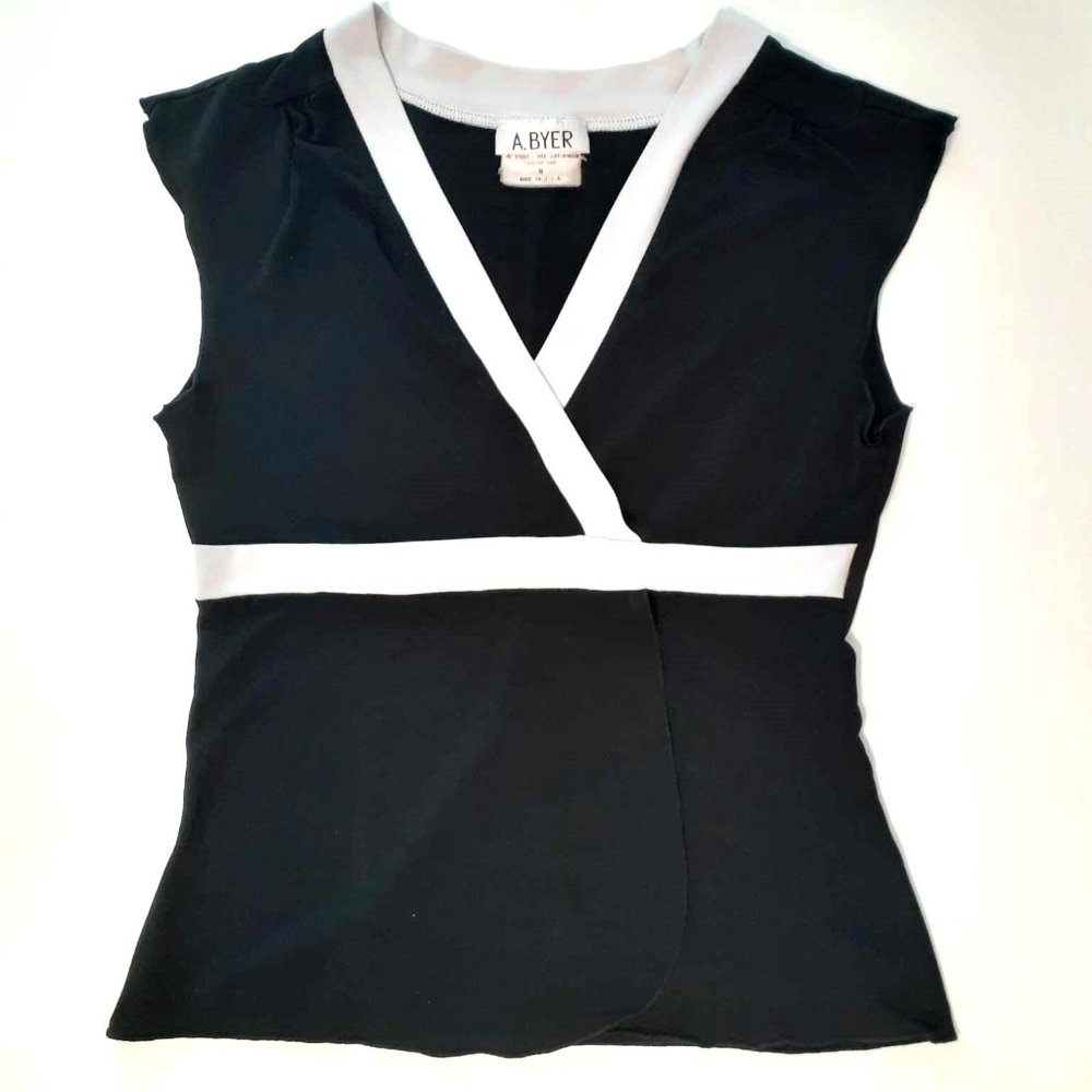 vintage black and white top